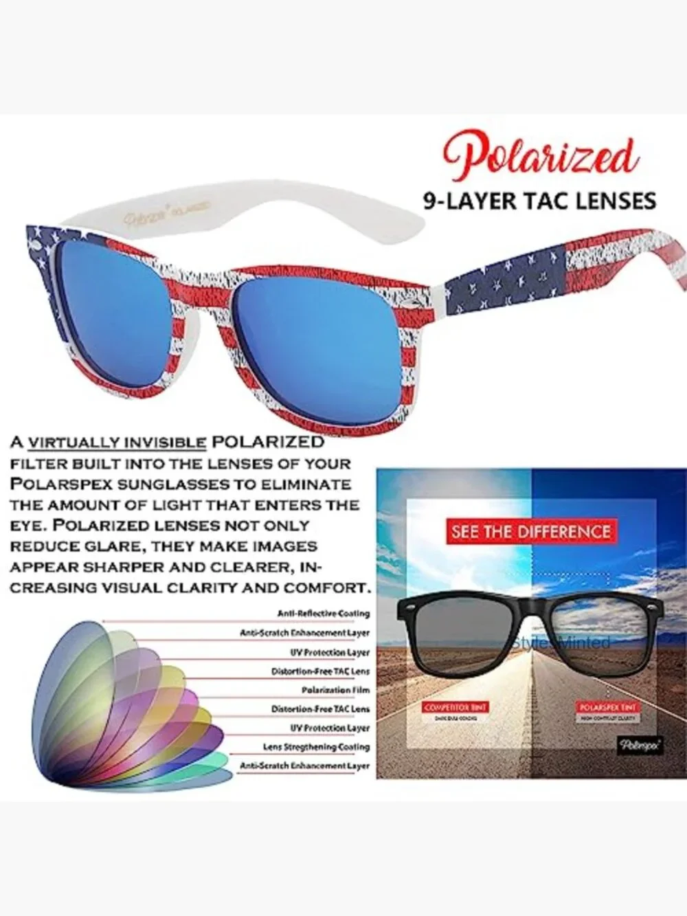Retro Polarized Sunglasses UV Protection for Men Women Driving Fishing